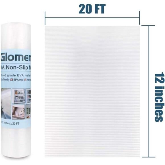 Shelf Liner, Non-Slip Cabinet Liner, Washable Oil-Proof for Kitchen 12" x 20 FT - Picture 4 of 7